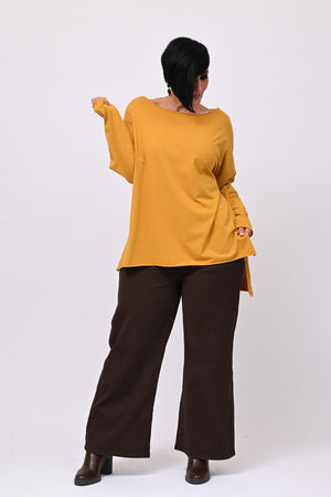 Maglia orlo vivo - Ocra