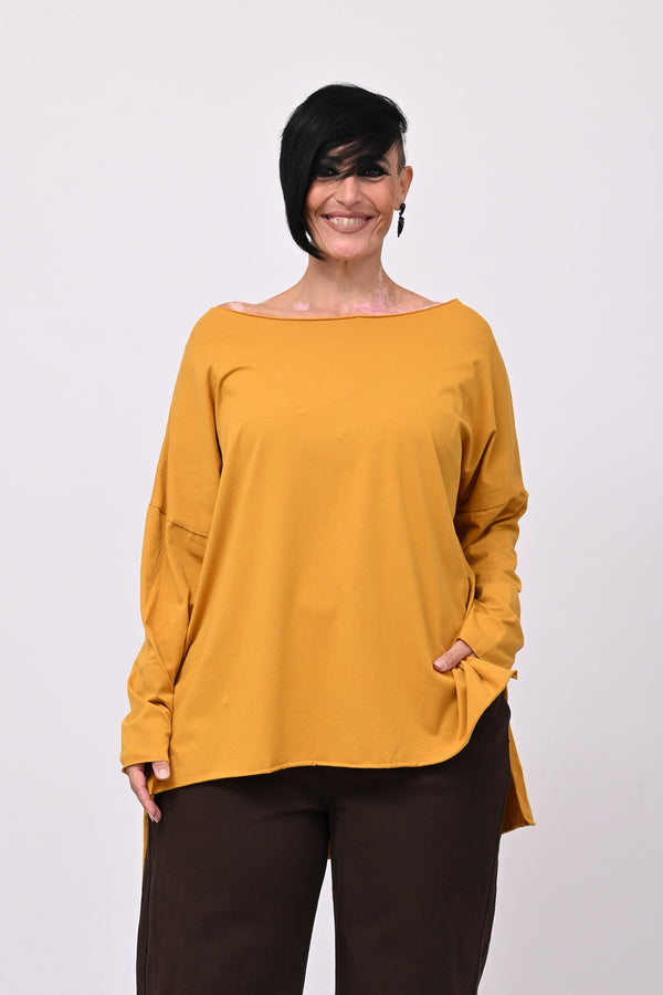 Maglia orlo vivo - Ocra