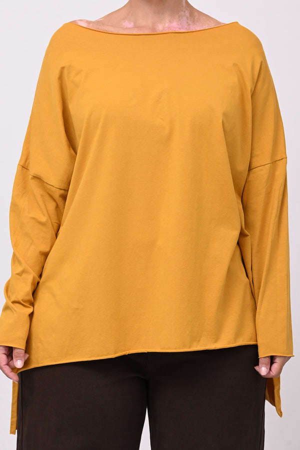 Maglia orlo vivo - Ocra