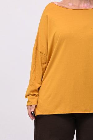 Maglia orlo vivo - Ocra