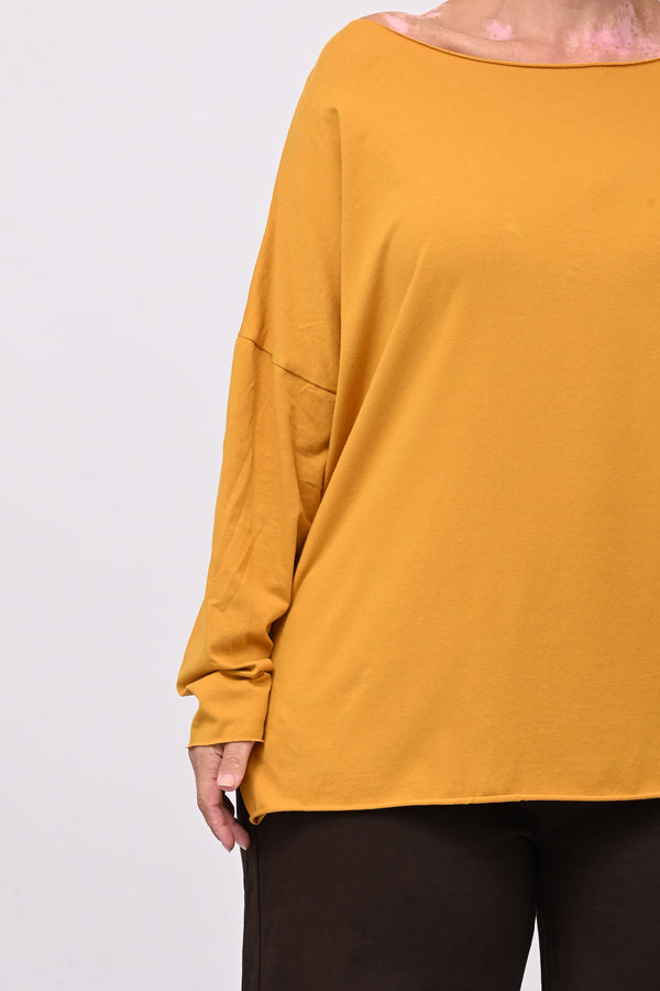 Maglia orlo vivo - Ocra