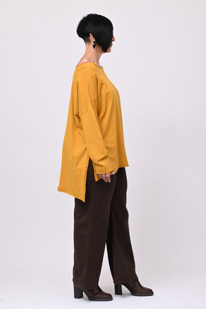Maglia orlo vivo - Ocra