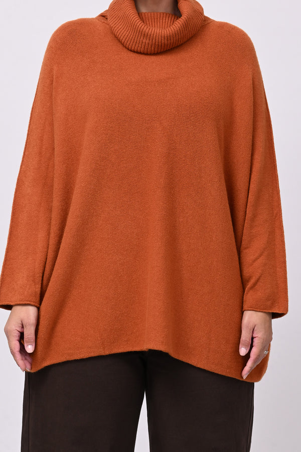 Maxi Pull collo anello - Zucca