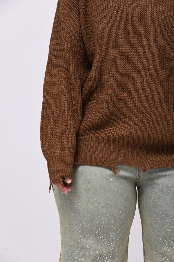 Pull V strappi - Biscotto