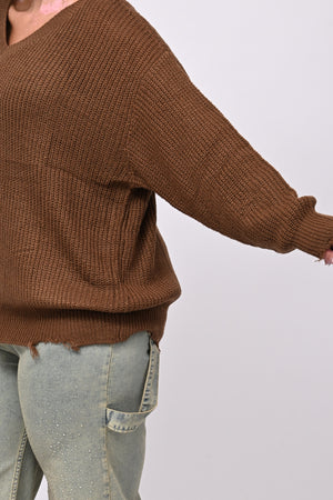 Pull V strappi - Biscotto