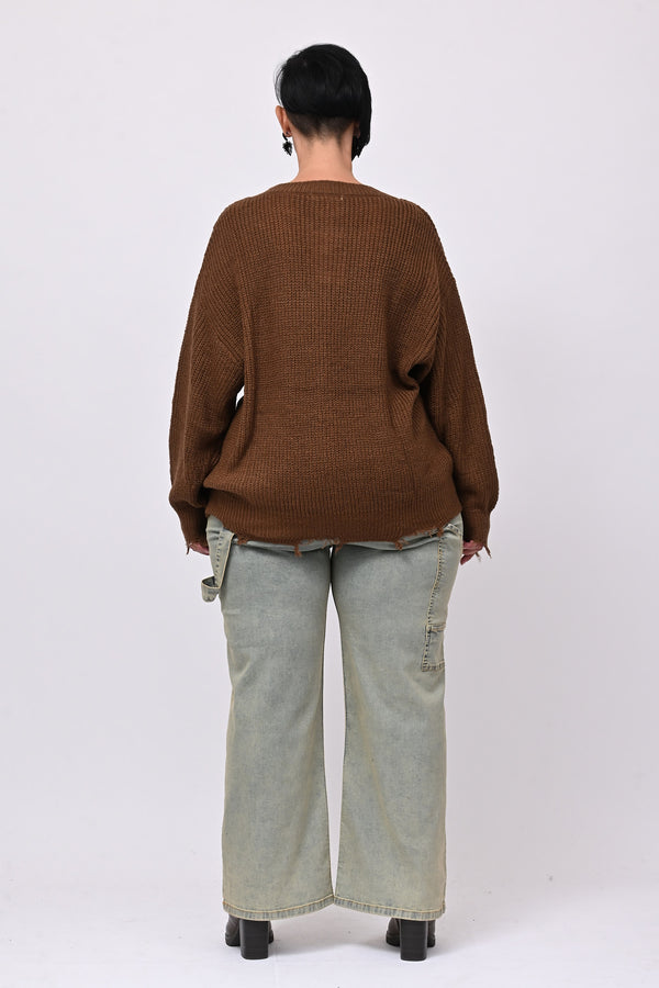 Pull V strappi - Biscotto