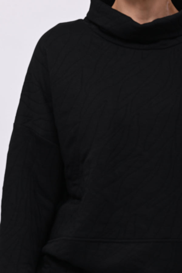 Felpa scatola foglie - Nero