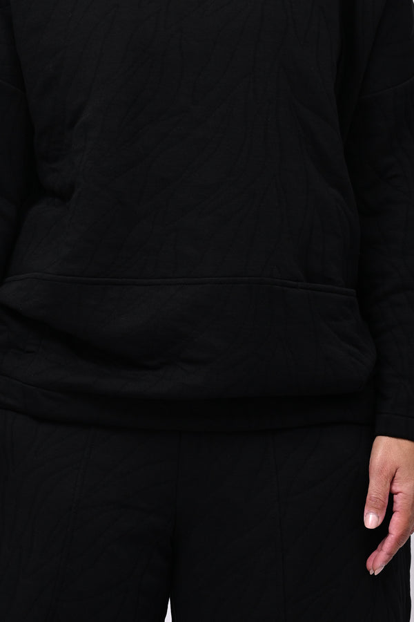 Felpa scatola foglie - Nero