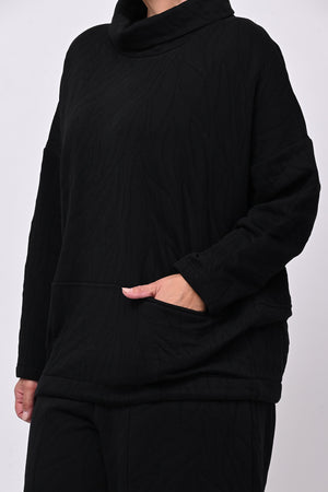 Felpa scatola foglie - Nero