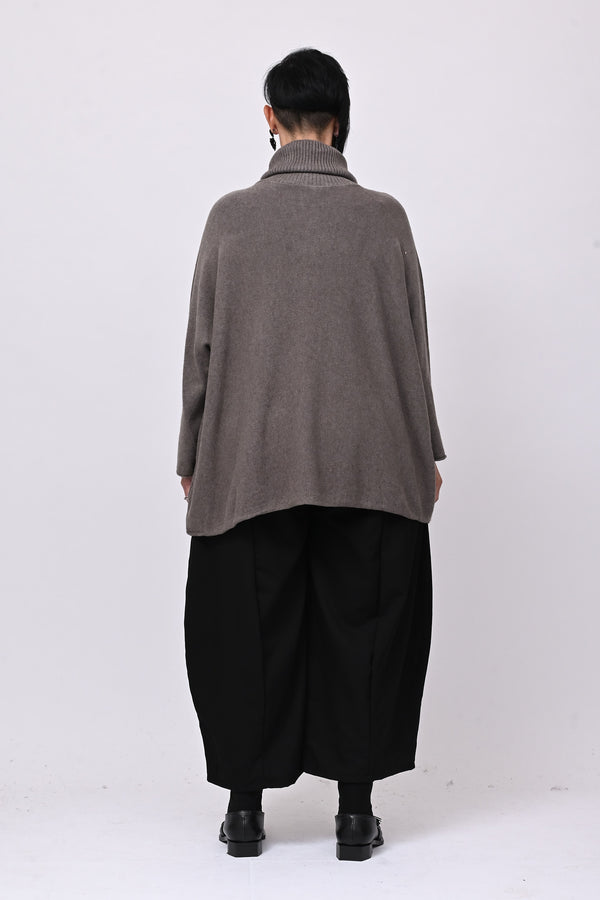 Maxi Pull collo anello - Tortora