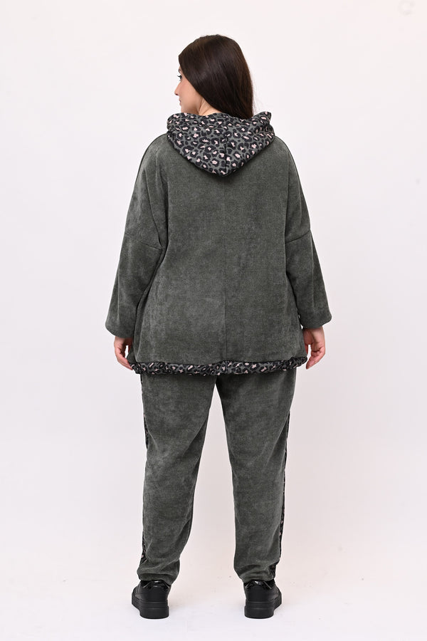 Tuta ciniglia topolino - Verde militare