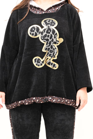 Tuta ciniglia topolino - Nero