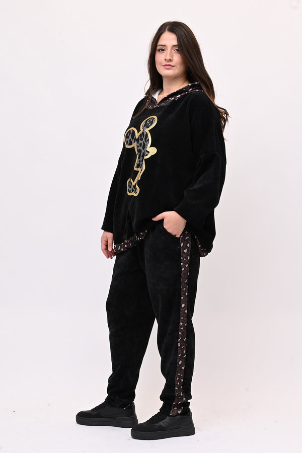 Tuta ciniglia topolino - Nero