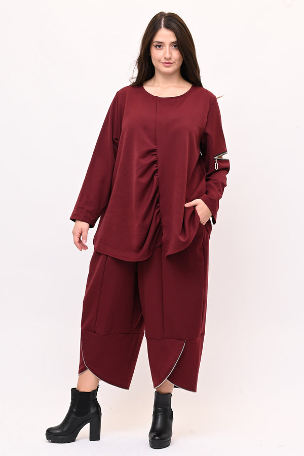 Completo doppia zip - Vino