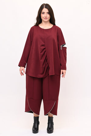 Completo doppia zip - Vino