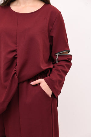 Completo doppia zip - Vino