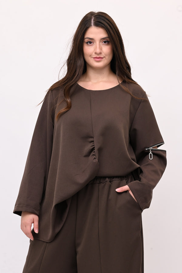 Completo doppia zip - Moro