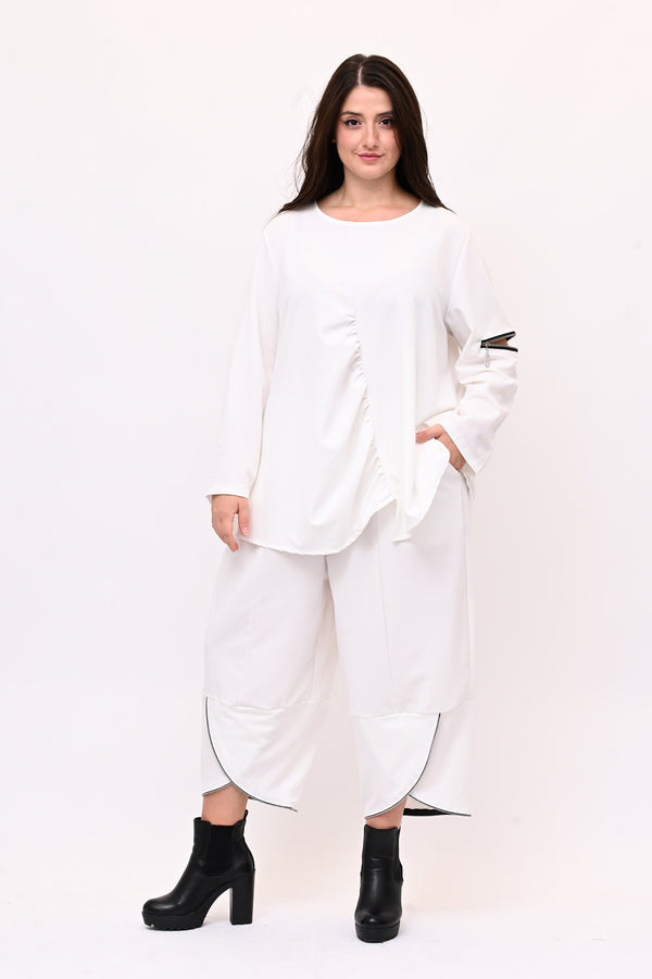 Completo doppia zip - Bianco