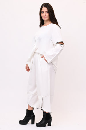 Completo doppia zip - Bianco