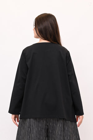 Giacca asimmetrica bottoni - Nero