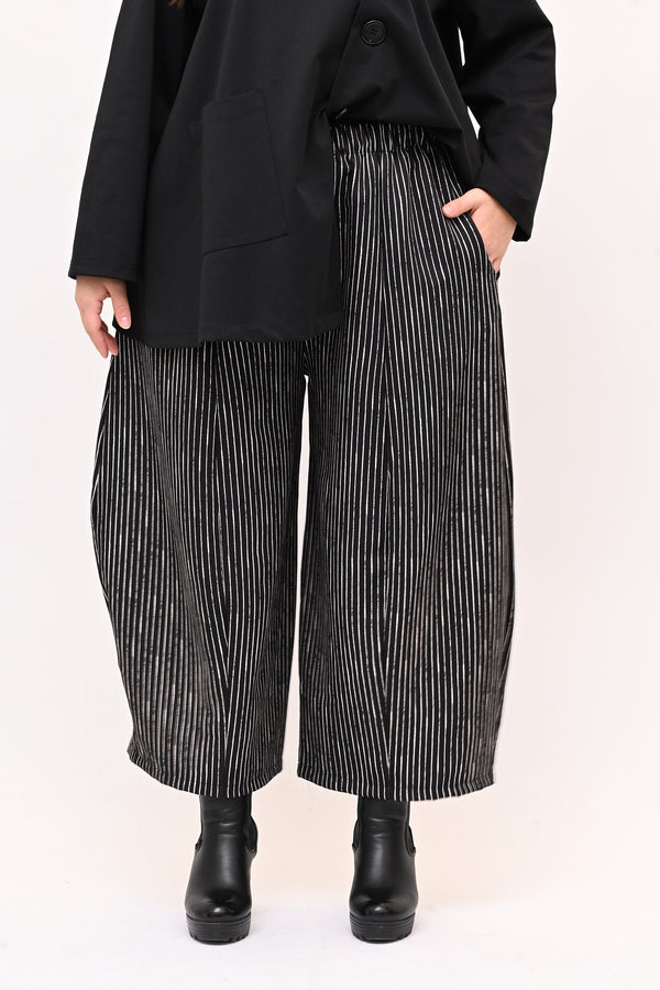 Pantacrop gessato - Nero