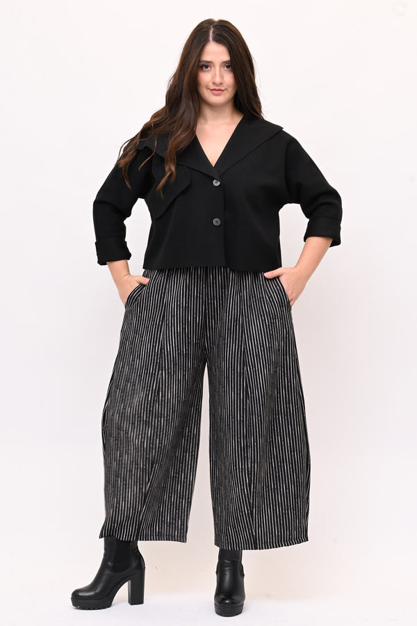 Cappottino crop tasca - Nero