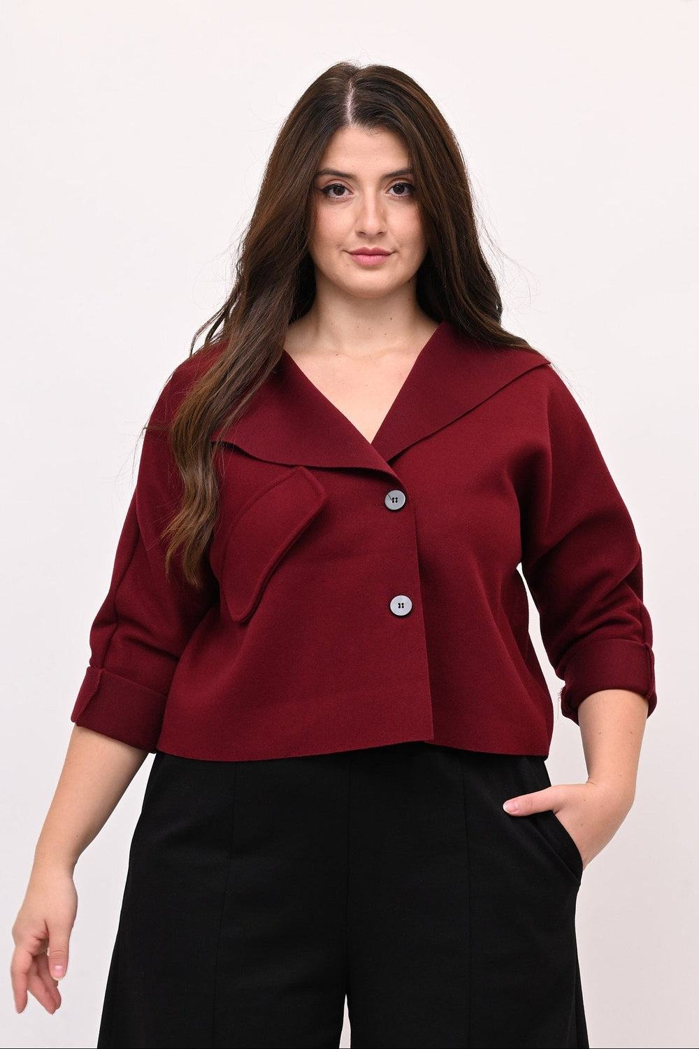 Cappottino crop tasca - Vino