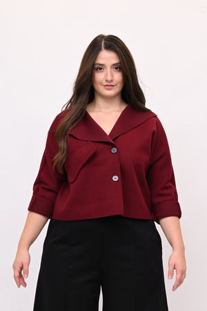 Cappottino crop tasca - Vino