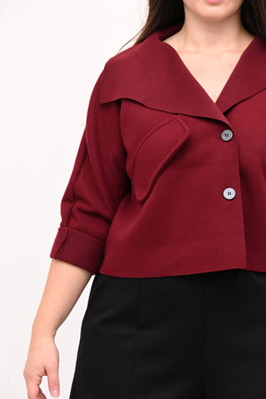 Cappottino crop tasca - Vino