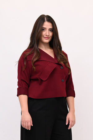 Cappottino crop tasca - Vino