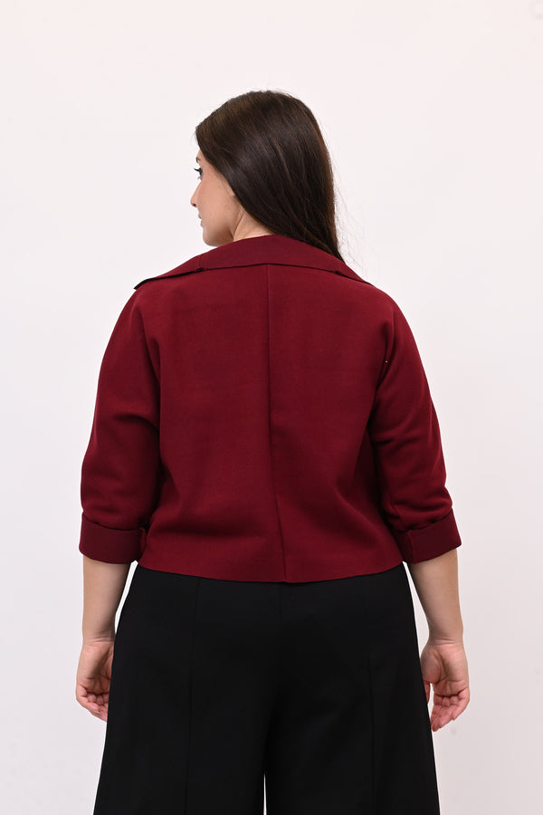 Cappottino crop tasca - Vino