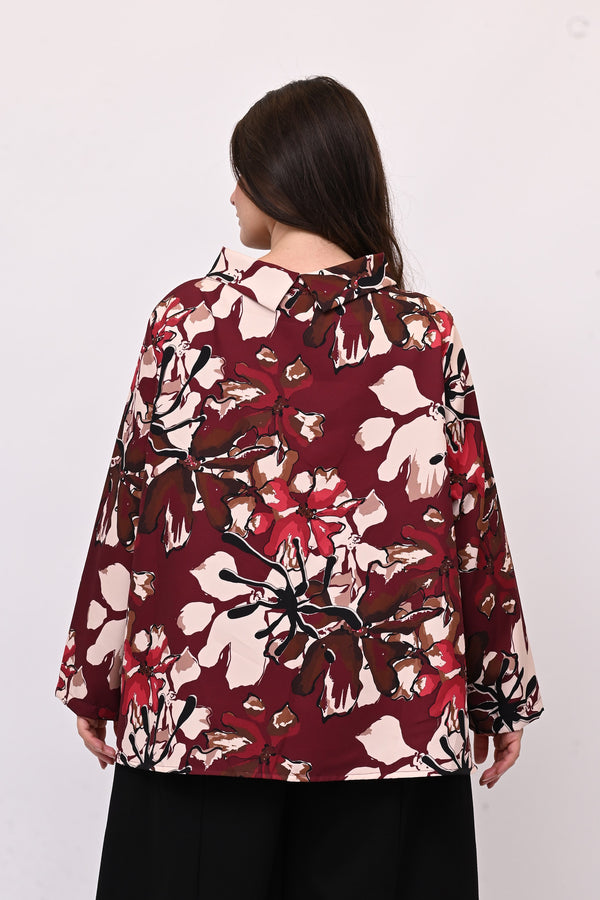 Maglia tecnica colletto - Vino