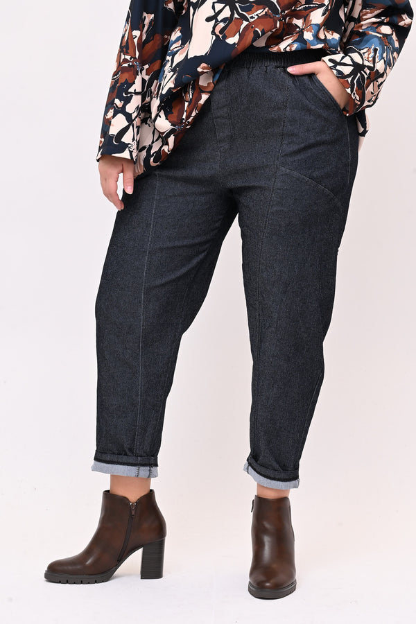 Jeans baggy cuciture - Blu scuro