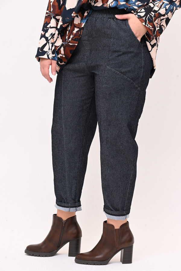 Jeans baggy cuciture - Blu scuro