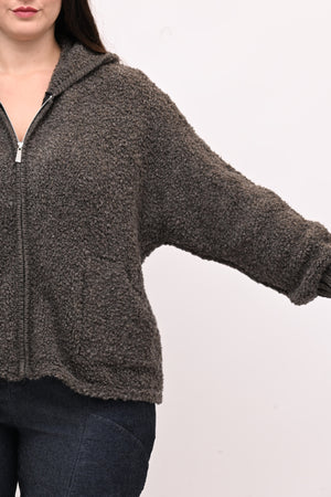 Cardigan Alpaka zip - Fango
