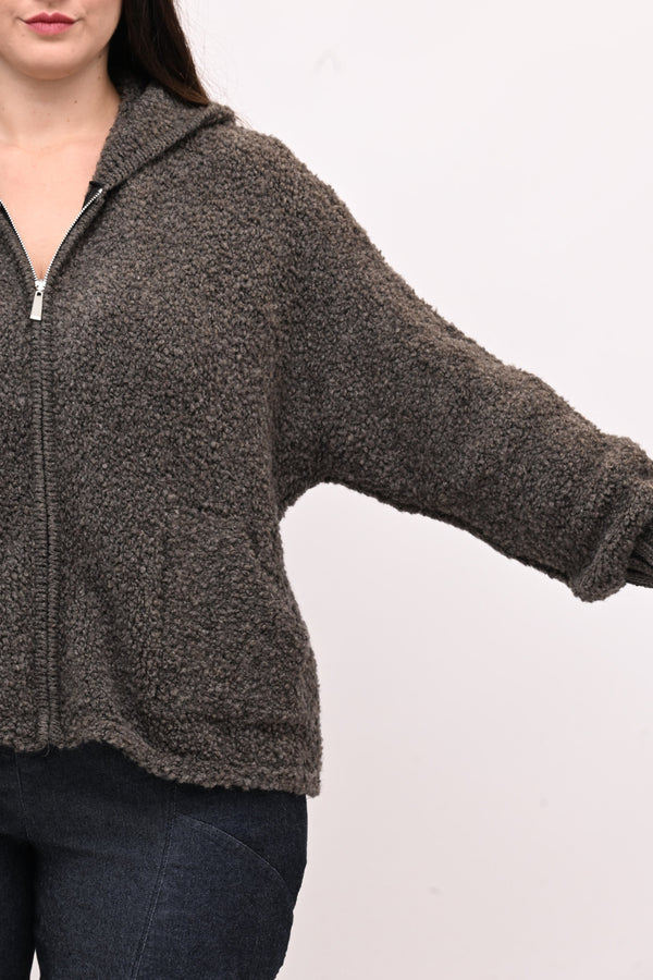 Cardigan Alpaka zip - Fango