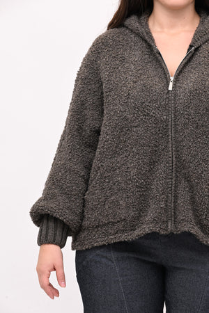Cardigan Alpaka zip - Fango