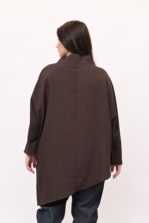 Maglia punte e zip - Moro