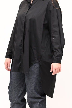 Maxi camicia cotone - Nero