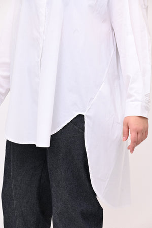 Maxi camicia cotone - Bianco