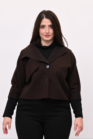 Cappottino crop tasca - Moro