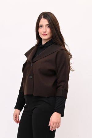 Cappottino crop tasca - Moro