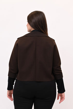 Cappottino crop tasca - Moro