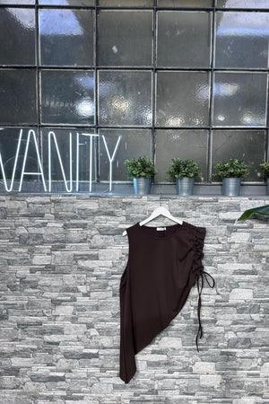 Gilet punta laccio - MORO