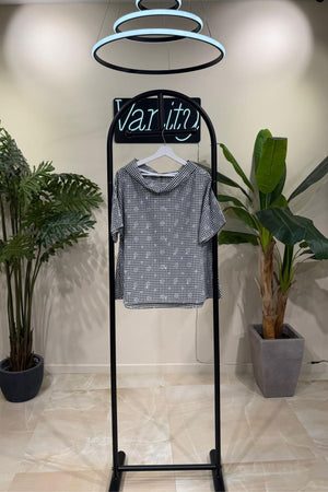 Blusa vicky fiori - Nero