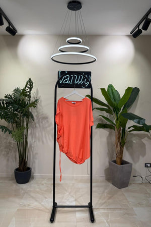 T-shirt laccio e tascona - Pompelmo