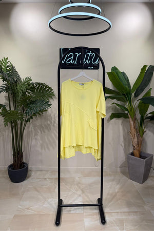 T-shirt tagli e tasca - Lemon
