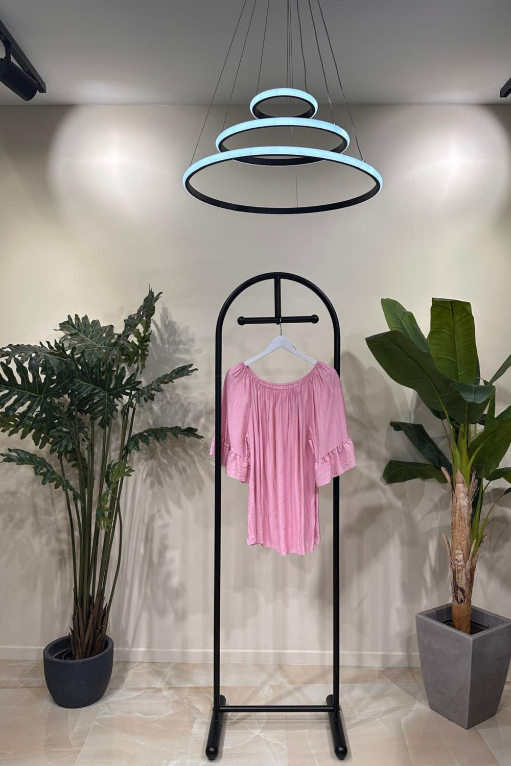 Maglia manica rouches - Rosa