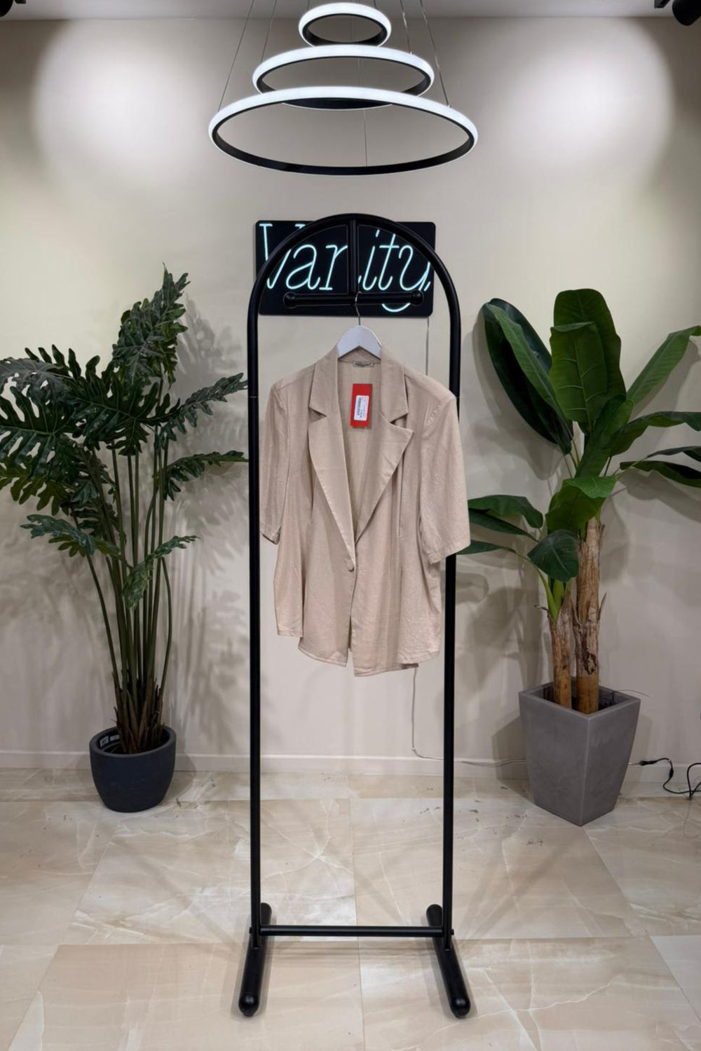 Blazer lino peplum - Naturale