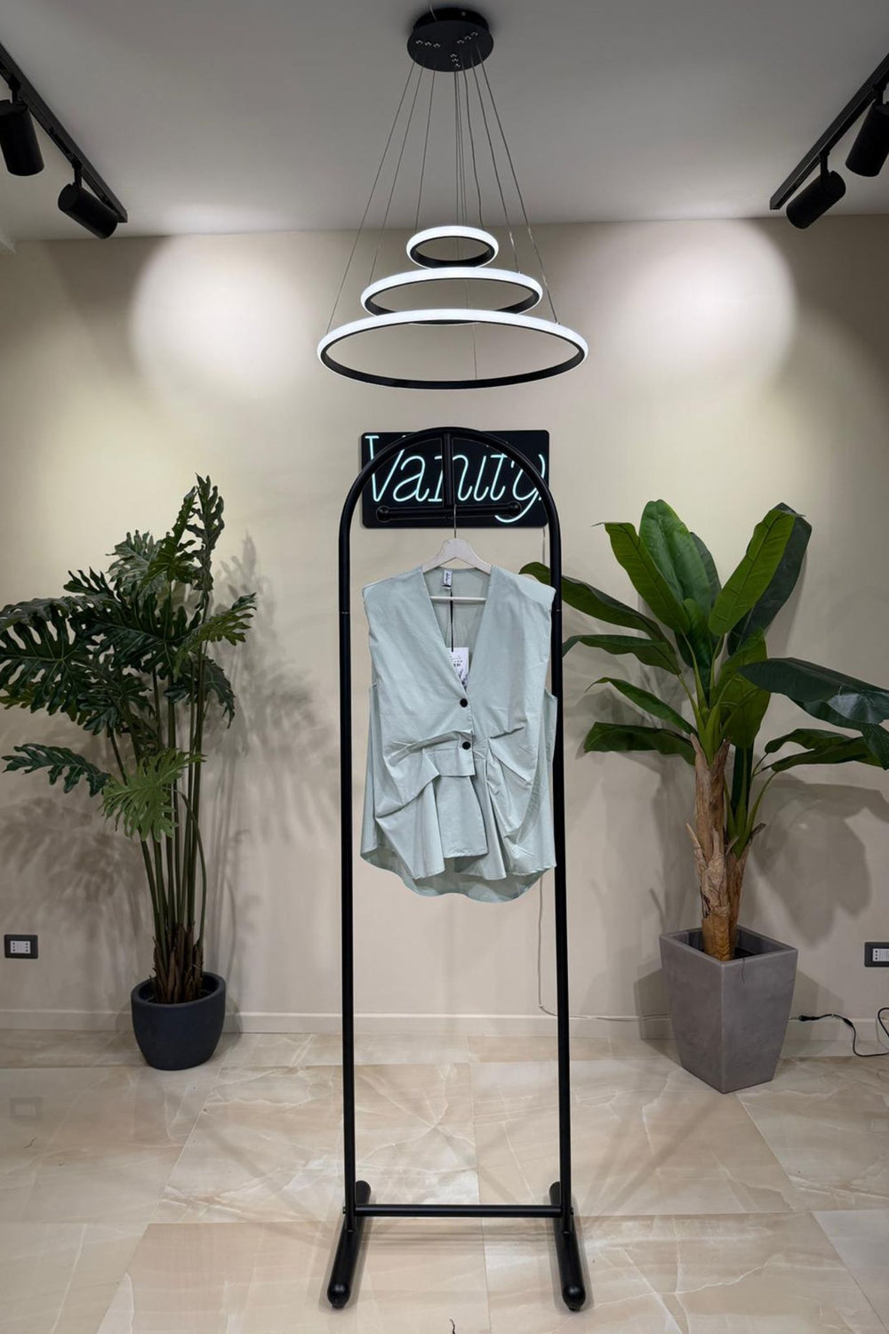 Gilet bengalina spalline - Menta